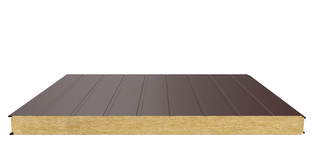 Стеновая сэндвич-панель (минеральная вата) 80 мм х 1190 мм (Накатка)